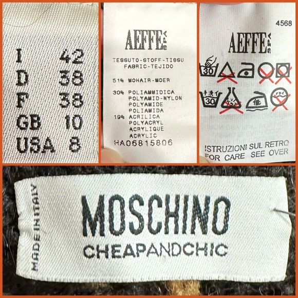 90s Moschino Flower Sweater Coat - Picture 14 of 16